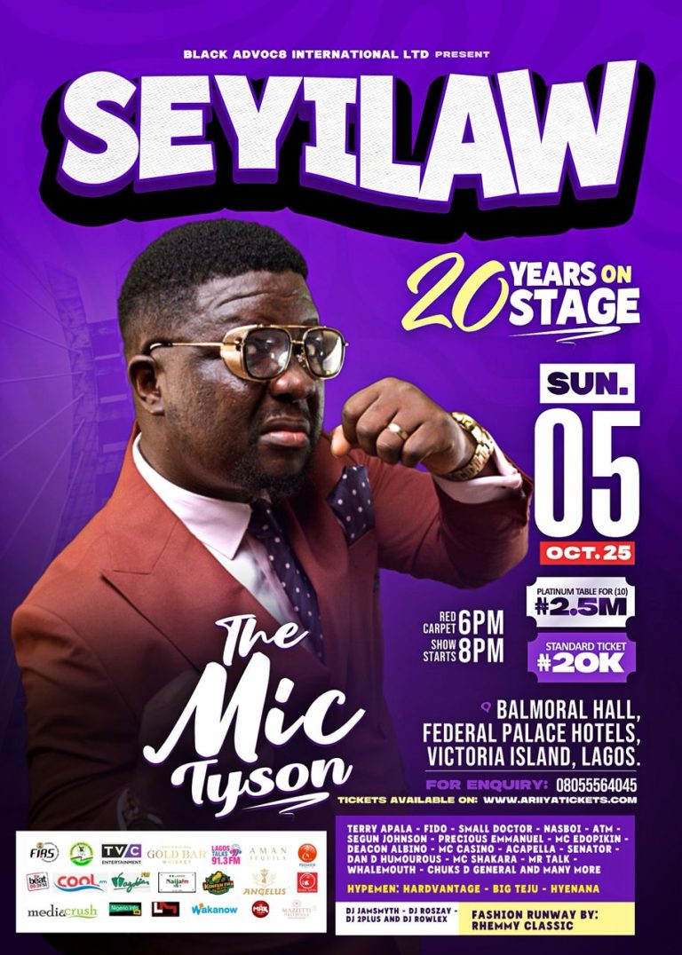 Seyi Law to host 20 Years on Stage concert
