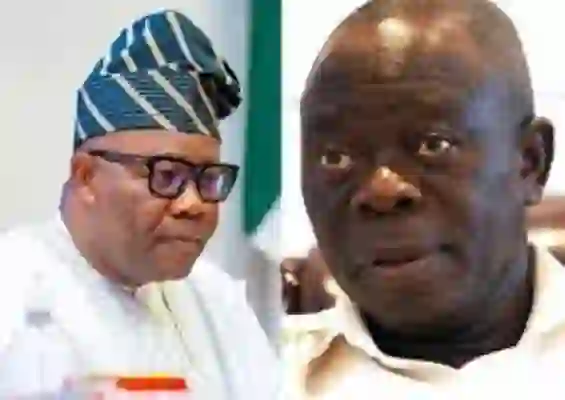 Akpabio Puts Oshiomhole in His Place as Senate Enforces New Leadership Rules Akpabio Puts Oshiomhole in His Place as Senate Enforces New Leadership Rules