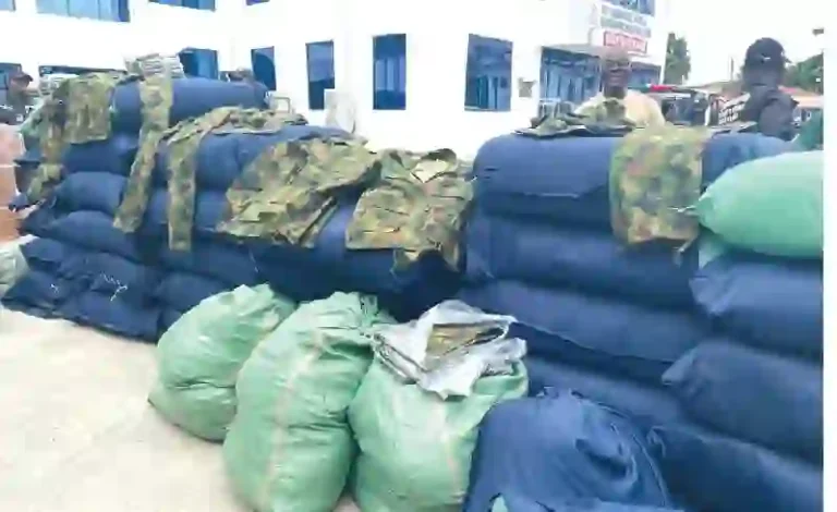 Lagos Police Seize 47 Sacks of Military Uniforms