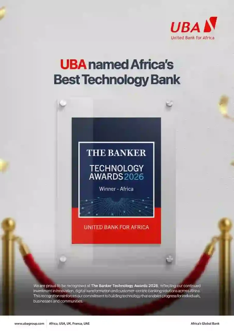 UBA Clinches 2026 Banker Technology Award, Unveils Enhanced Mobile Banking App UBA Clinches 2026 Banker Technology Award, Unveils Enhanced Mobile Banking App