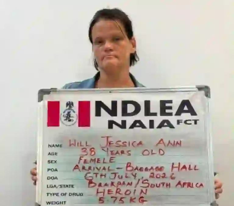 Court Jails South African Woman 25 Years for Heroin Trafficking into Nigeria Court Jails South African Woman 25 Years for Heroin Trafficking into Nigeria